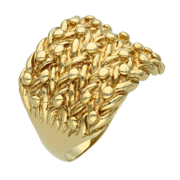 9ct Yellow Gold Keeper Ring - Size Z+1