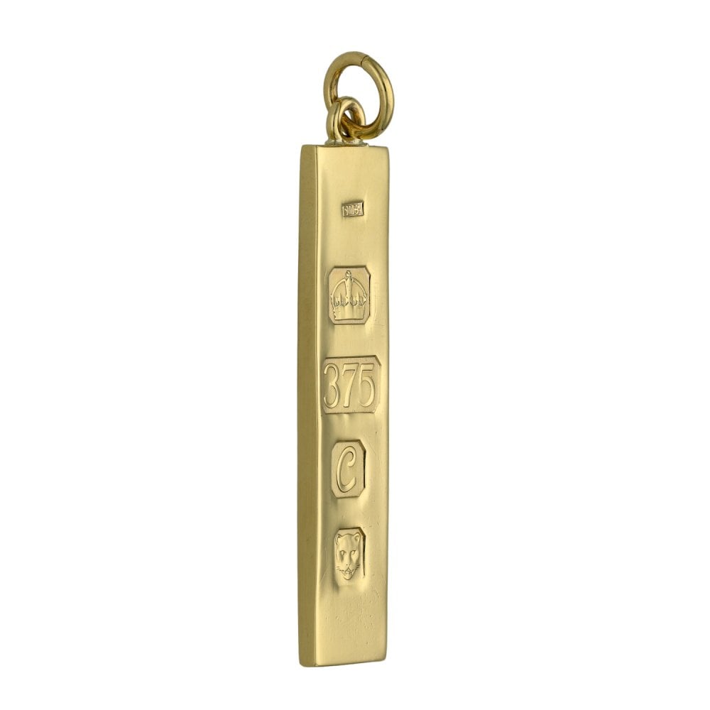 9ct Yellow Gold Ingot Pendant - 7.8g