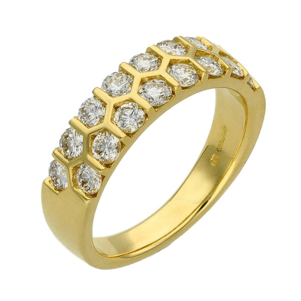 Ladies 18ct Yellow Gold 1.00ct Diamond Set Eternity Ring - G/H
