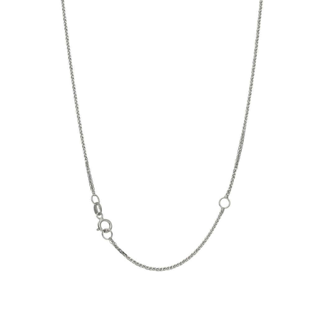 18ct White Gold Diamond Circle Pendant & Necklace - 18" - 0.43ct
