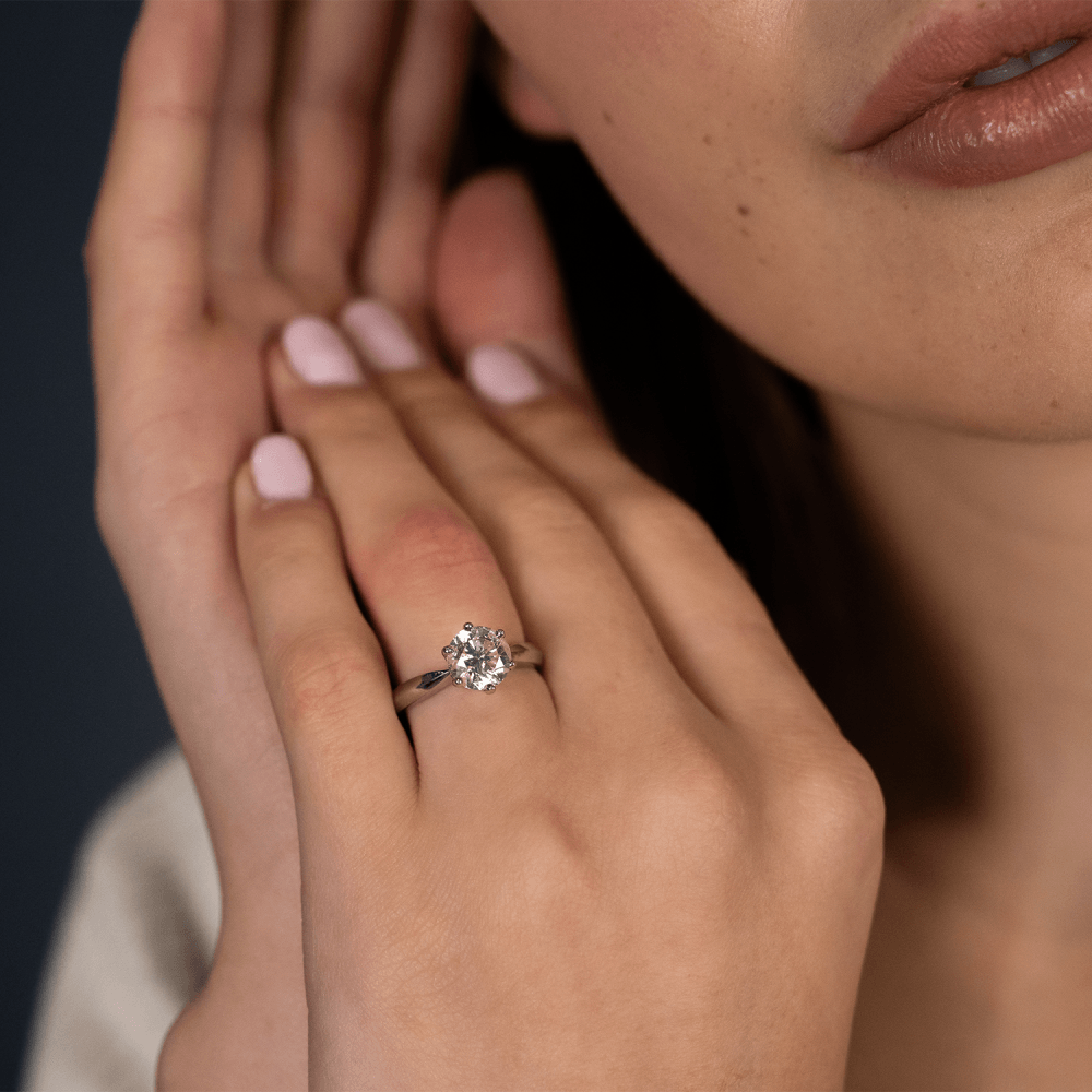 18ct White Gold Diamond Solitaire Engagement Ring - 2.01ct