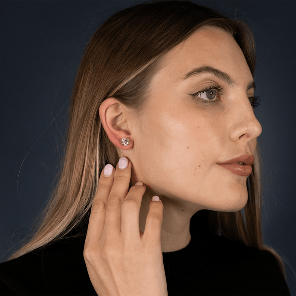 2.21ct Platinum Certified Diamond Stud Earrings - E/SI1