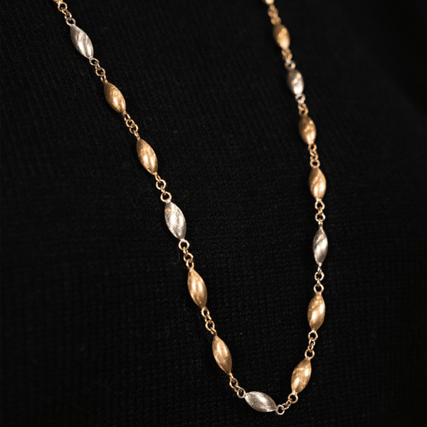 9ct Fancy Multi-Tone Gold Necklace 32" - 27.1g