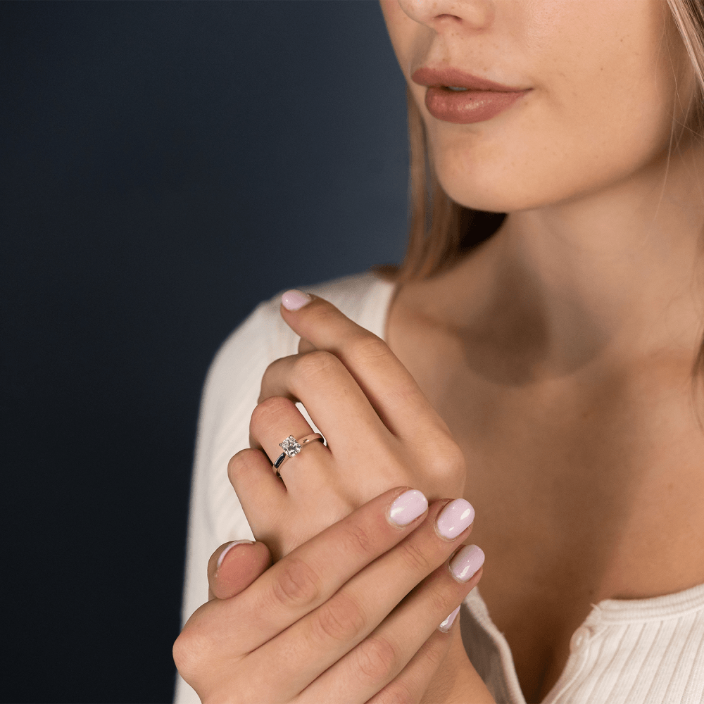 Platinum GIA Certified 1.01ct Diamond Engagement Ring - Size L½