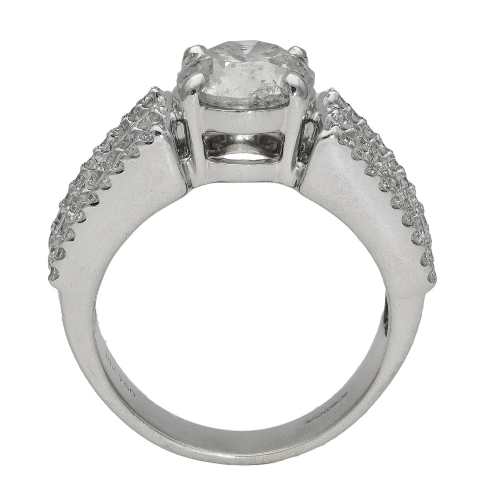 18ct White Gold Diamond Ring - 3.18ct - 7.3g