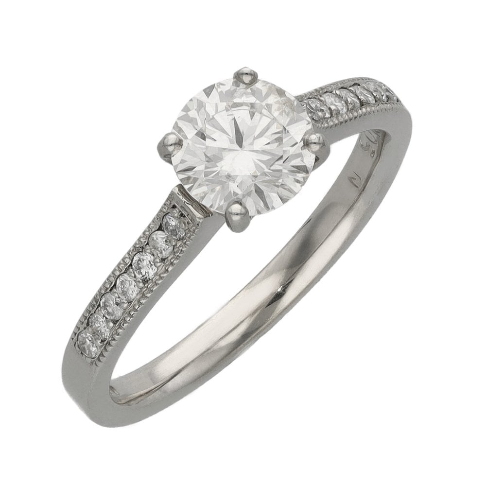 Ladies 18ct White Gold Diamond Engagement Ring - 1.19ct
