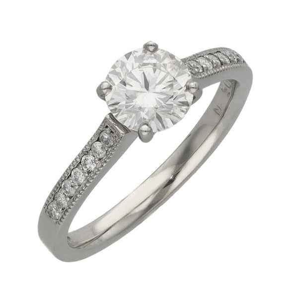 Ladies 18ct White Gold Diamond Engagement Ring - 1.19ct