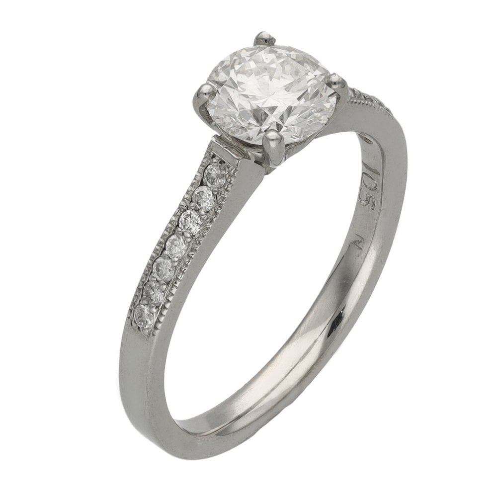 Ladies 18ct White Gold Diamond Engagement Ring - 1.19ct