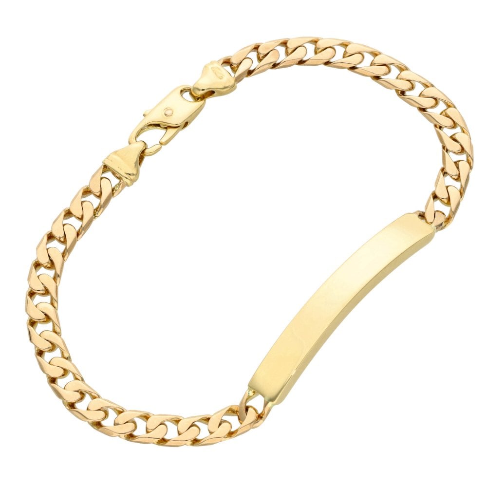 9ct Yellow Gold 7.5" Identity Curb Bracelet - 12.4g