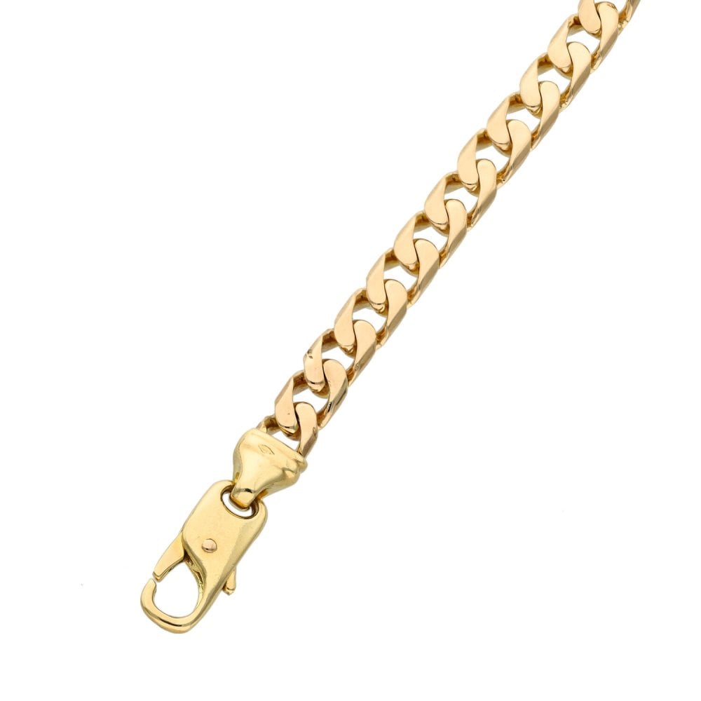 9ct Yellow Gold 7.5" Identity Curb Bracelet - 12.4g