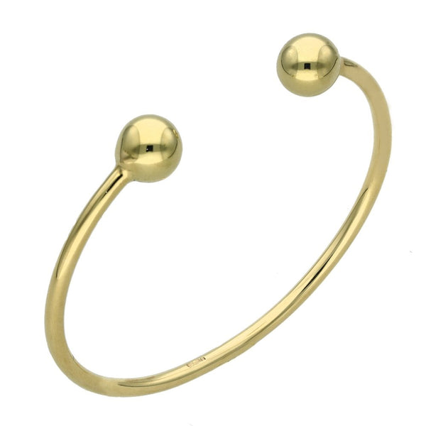 9ct Yellow Gold Childs Torque Bangle - 6.7g