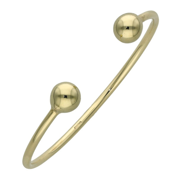 9ct Yellow Gold Childs Torque Bangle - 6.7g