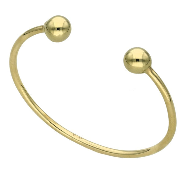 9ct Yellow Gold Childs Torque Bangle - 6.7g
