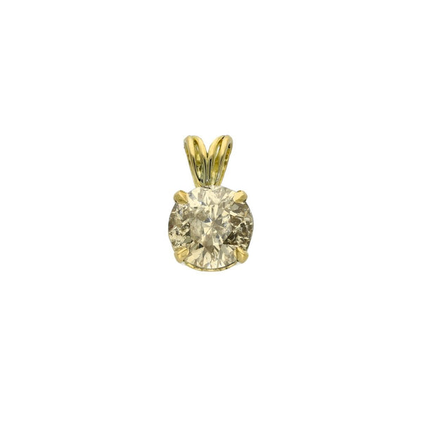 18ct Yellow Gold Round Diamond Pendant - 2.00ct