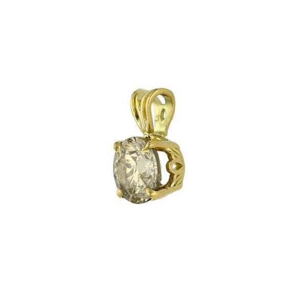 18ct Yellow Gold Round Diamond Pendant - 2.00ct