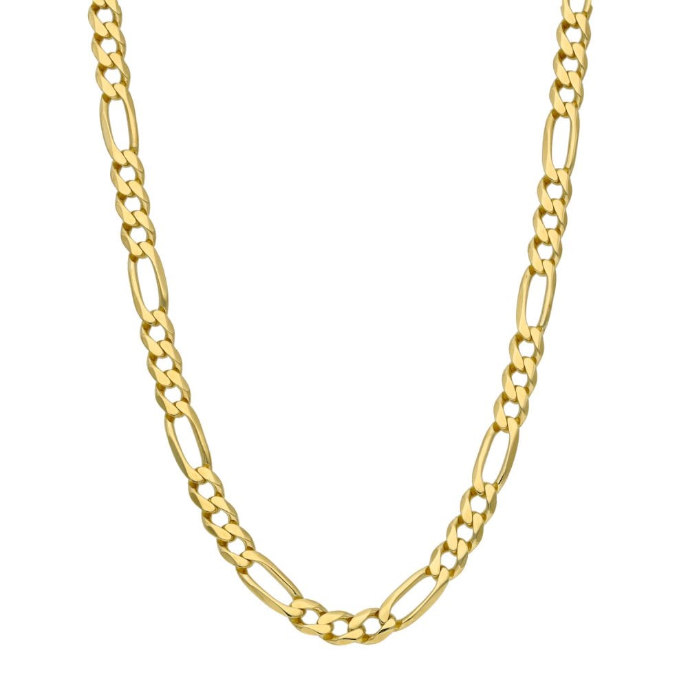 9ct Yellow Gold Figaro Chain - 21" - 15.8g
