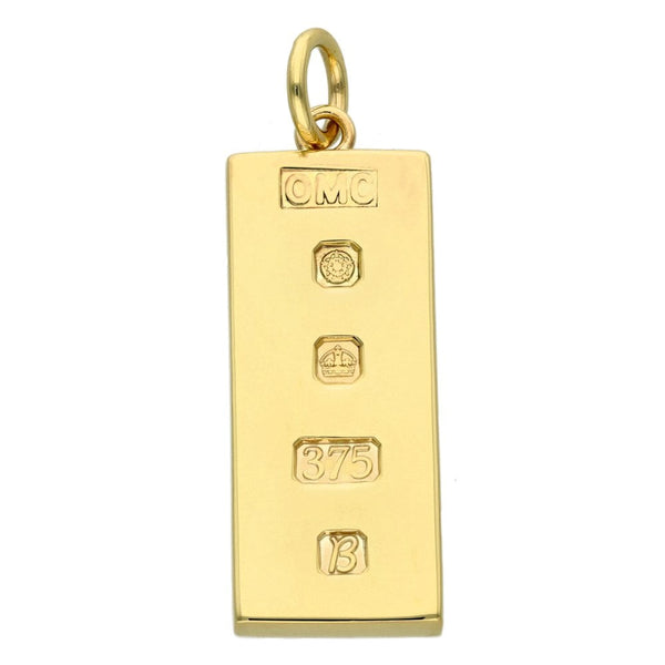9ct Yellow Gold Ingot Pendant - 30.8g