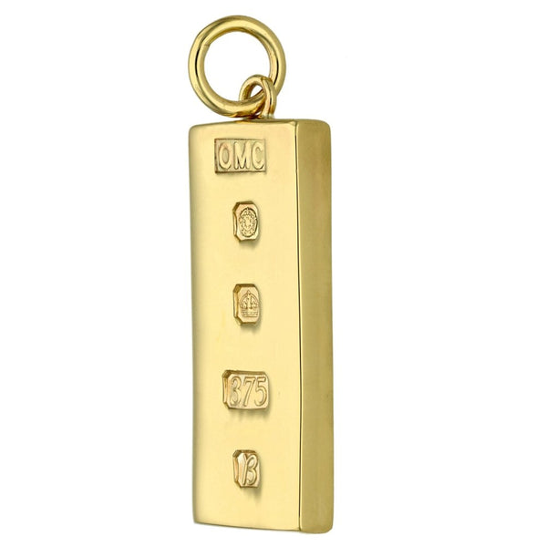 9ct Yellow Gold Ingot Pendant - 30.8g