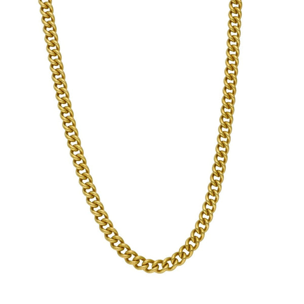 9ct Yellow Gold Curb Chain - 19" - 24.4g