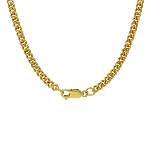 9ct Yellow Gold Curb Chain - 19" - 24.4g
