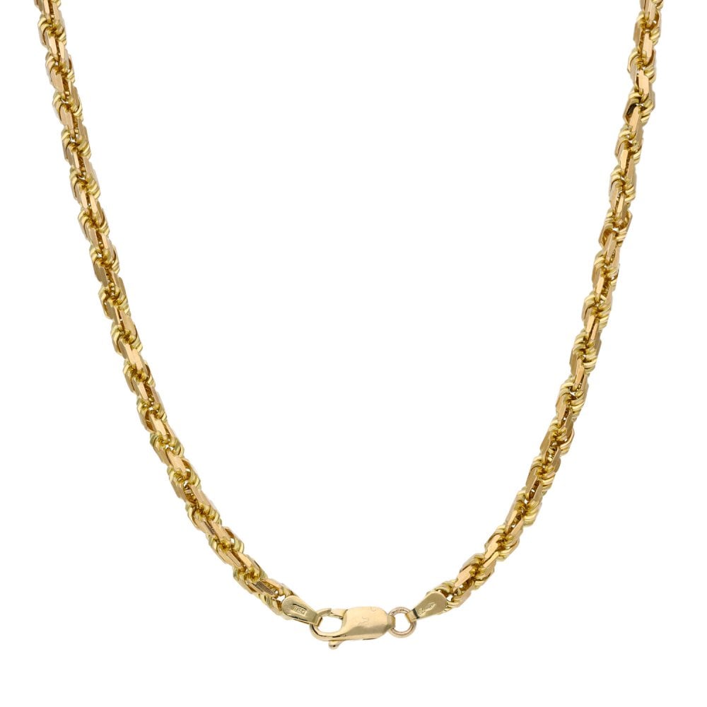 9ct Yellow Gold Solid 18" Rope Chain - 22.0g
