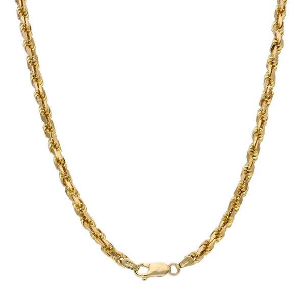 9ct Yellow Gold Solid 18" Rope Chain - 22.0g