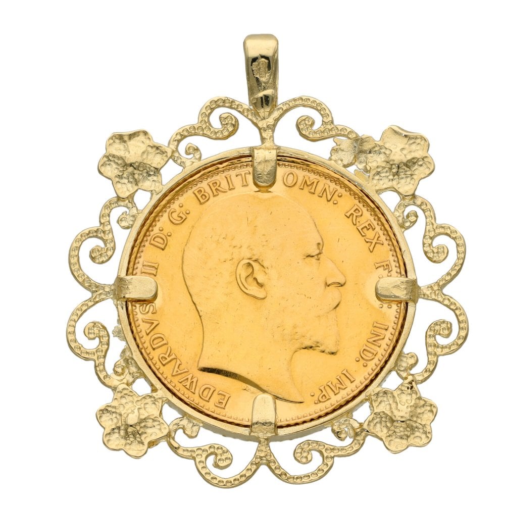 1904 Yellow Gold Full Sovereign Coin Pendant - 11.4g