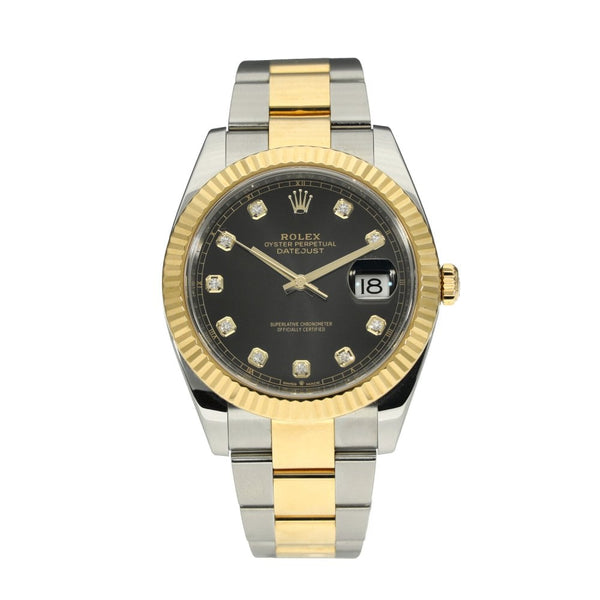Datejust 126333 - Mens Watch - Black Diamond Dial - 2019