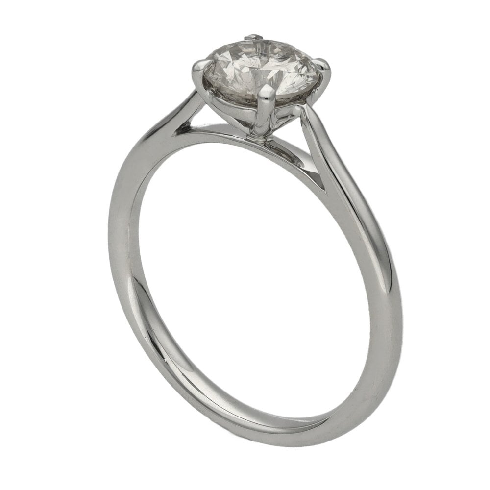 Ladies Platinum Diamond Solitaire Engagement Ring - 1.01ct