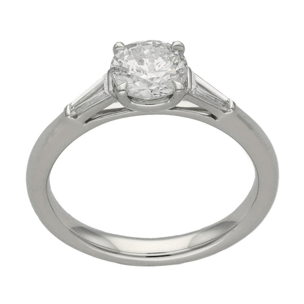 Ladies Platinum Certified 1.09ct Diamond Engagement Ring