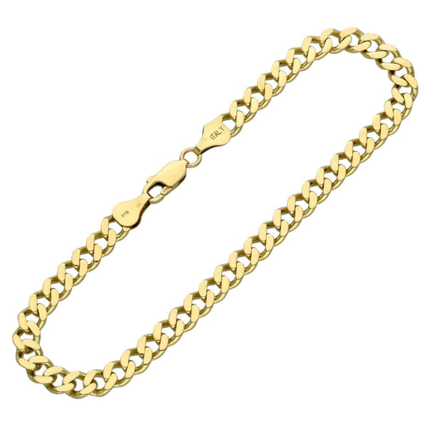 9ct Yellow Gold 8.5" Curb Bracelet - 11.0g