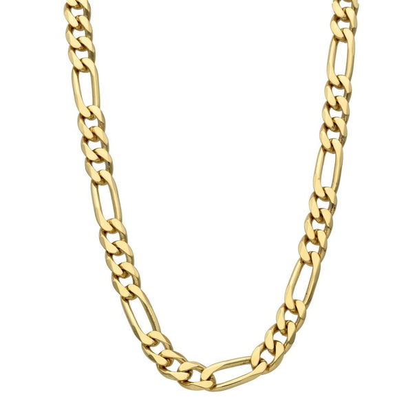 9ct Yellow Gold 19" Figaro Chain - 32.5g