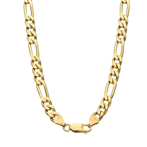 9ct Yellow Gold 19" Figaro Chain - 32.5g