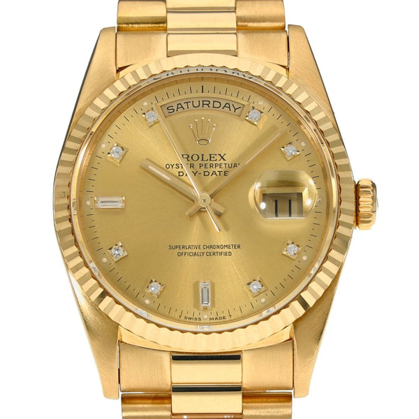 Day-Date 18238 - Gents Gold Watch - Diamond Dial - 1991