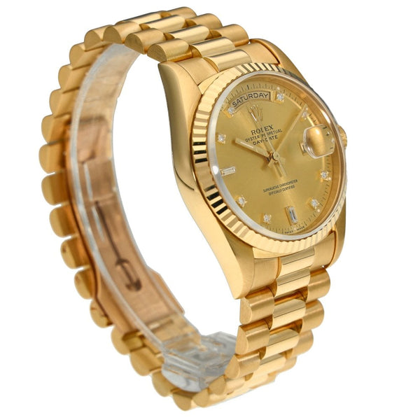 Day-Date 18238 - Gents Gold Watch - Diamond Dial - 1991