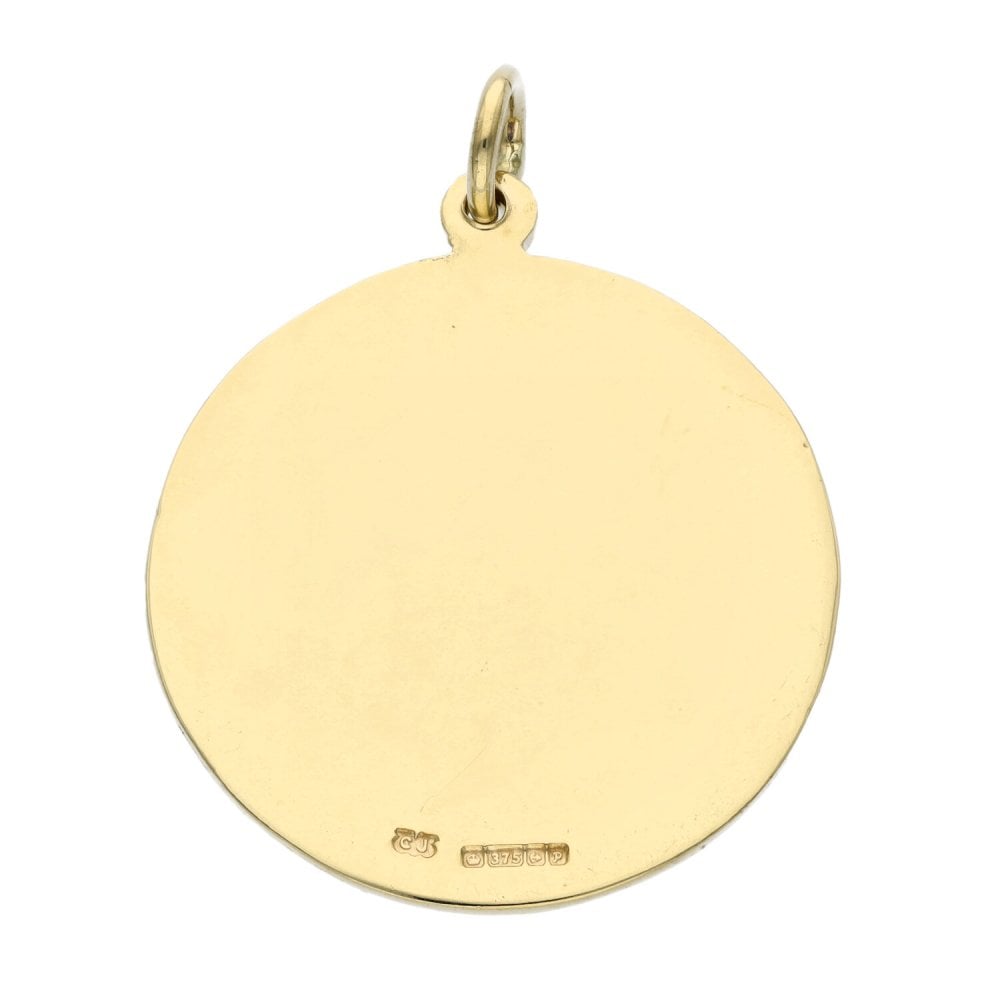 9ct Yellow Gold Libra Scales Pendant - 6.2g