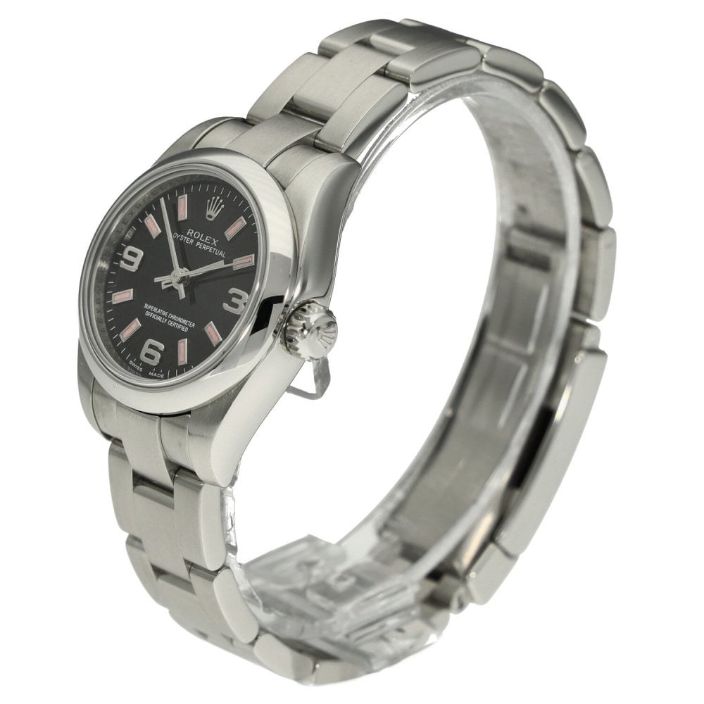 Oyster Perpetual 176200 - Black Dial - Pink Lume - 2010