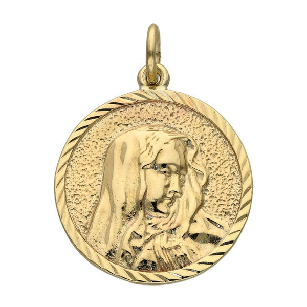 9ct Yellow Gold Madonna Pendant - 5.8g