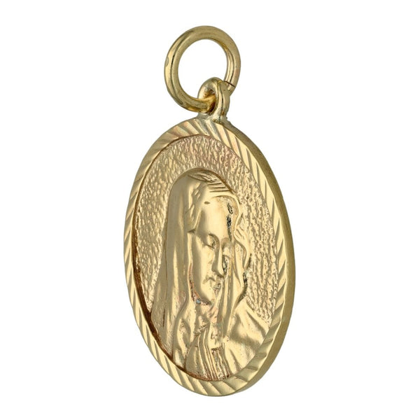 9ct Yellow Gold Madonna Pendant - 5.8g