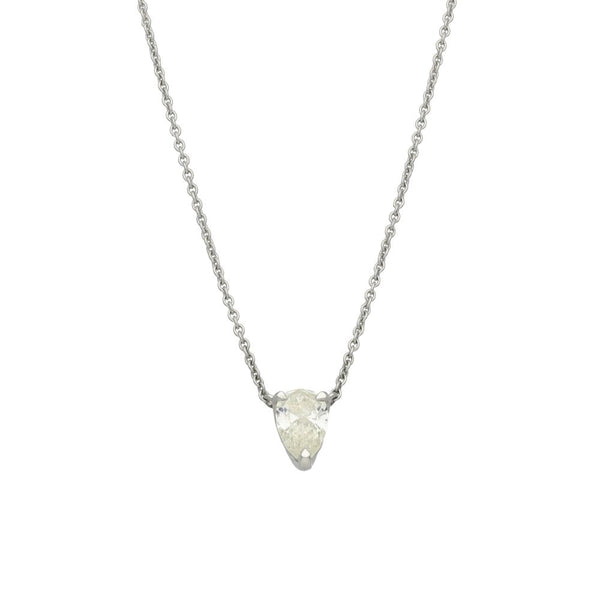 950 Platinum Certified Diamond Pear Cut Pendant & Chain - 2.00ct