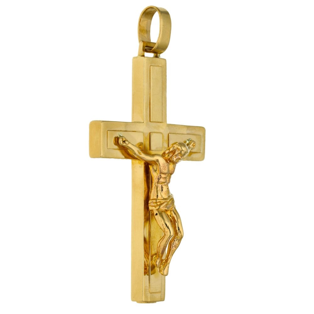 9ct Yellow Gold Crucifix Pendant - 9.5g