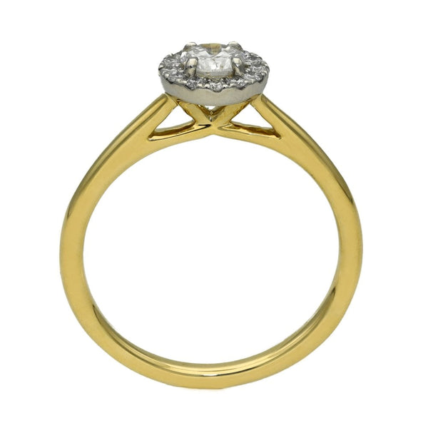 Ladies 18ct Yellow Gold Diamond Cluster Ring - 0.45ct