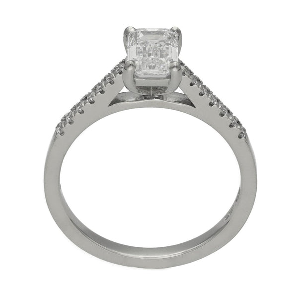 1.17ct Platinum Certified Diamond Engagement Ring - D/VS2