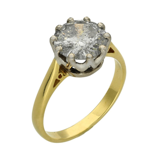 Ladies 18ct Yellow Gold 2.89ct Solitaire Diamond Engagement Ring