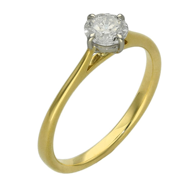Ladies 18ct Yellow Gold Diamond Engagement Ring  - 0.54ct