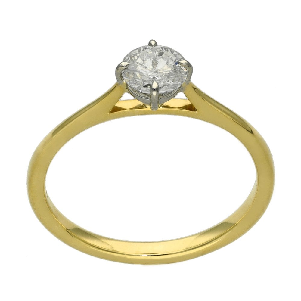 Ladies 18ct Yellow Gold Diamond Engagement Ring  - 0.54ct