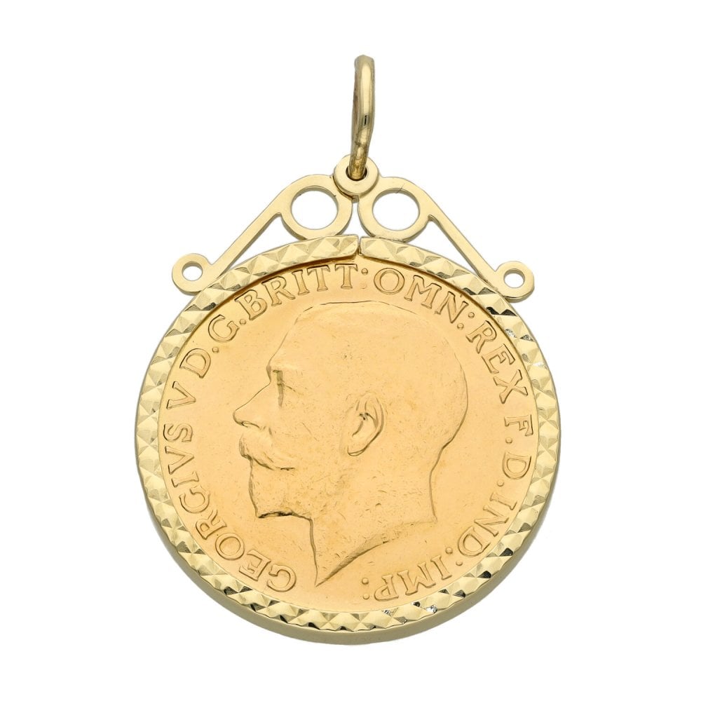 1911 Yellow Gold Full Sovereign Coin Pendant - 9.1g