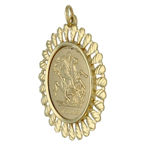 9ct Yellow Gold St. George Pendant - 6.9g