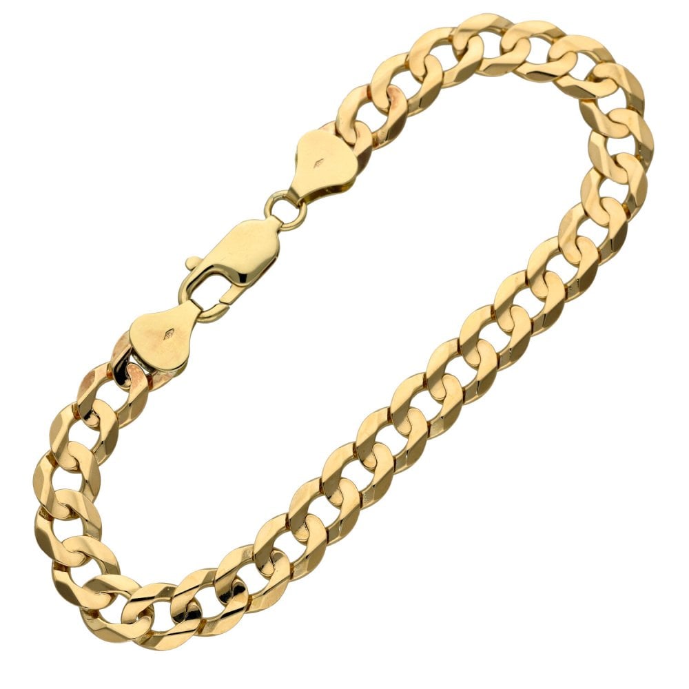 9ct Yellow Gold 8" Curb Bracelet - 13.7g