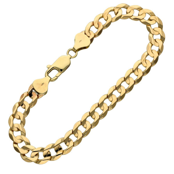 9ct Yellow Gold 8" Curb Bracelet - 13.7g